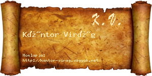 Kántor Virág névjegykártya